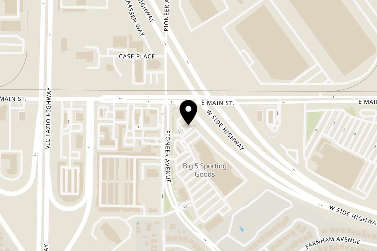 Map showing the location of Ludy's BBQ on 401 Pioneer Ave B in Woodland